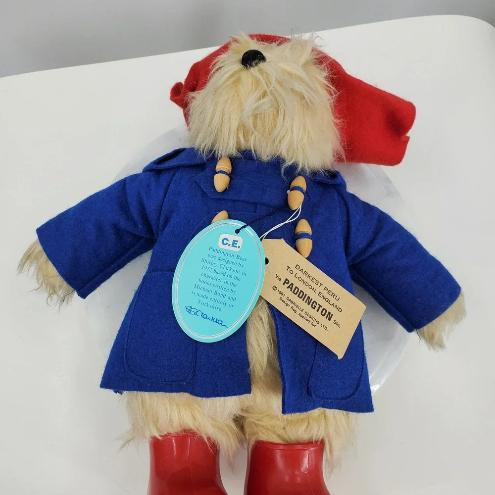 Vintage Gabrielle Designs Paddington Bear 1981 Made in England Blue Coat Red Hat